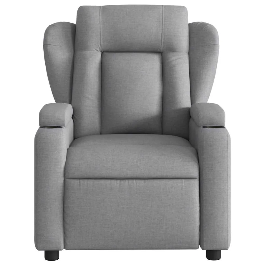 Fauteuil de massage inclinable Gris clair Tissu - 8