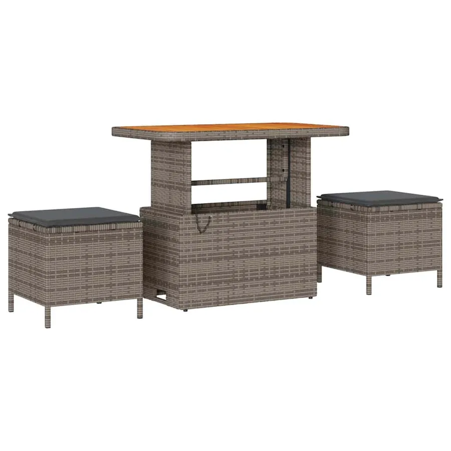 Ensemble de canapé de jardin 13 pcs Gris Poly rotin - 6