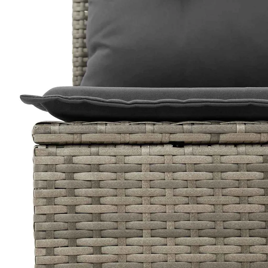 Ensemble de canapé de jardin 13 pcs Gris Poly rotin - 7
