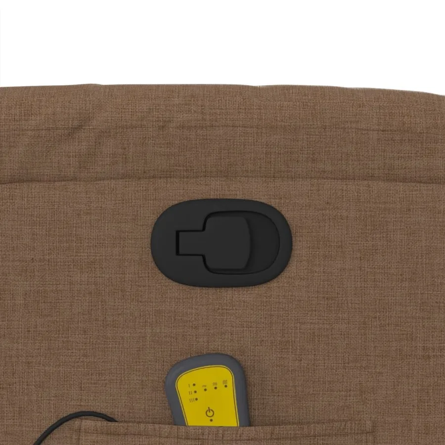 Fauteuil de massage inclinable Marron Tissu - 10