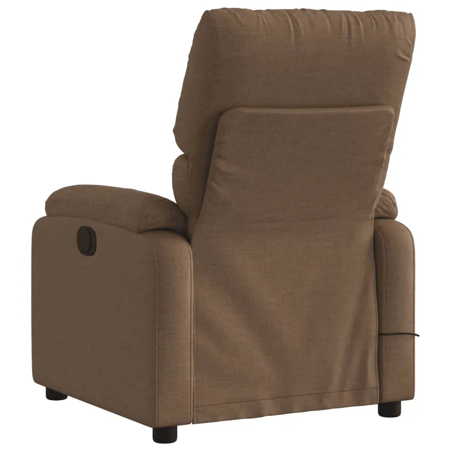 Fauteuil de massage inclinable Marron Tissu - 6