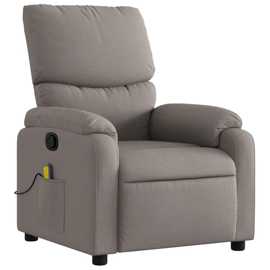 Fauteuil de massage inclinable Taupe Tissu - 3