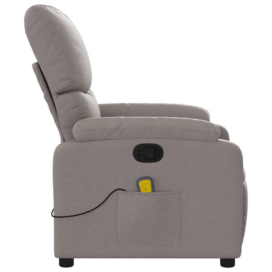 Fauteuil de massage inclinable Taupe Tissu - 5
