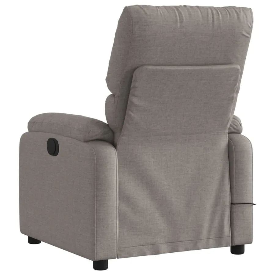 Fauteuil de massage inclinable Taupe Tissu - 6