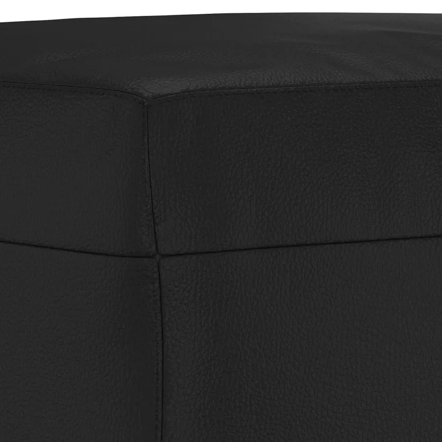 Ensemble de canapés 3 pcs avec coussins Noir Similicuir - 7