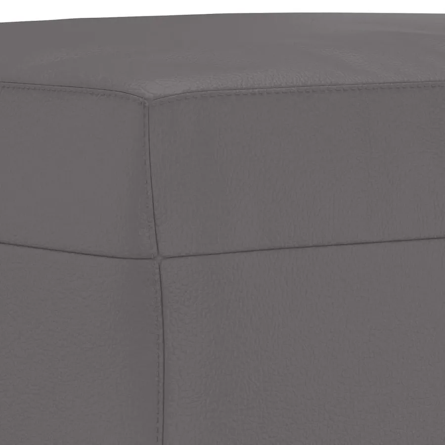 Ensemble de canapés 3 pcs avec coussins Gris Similicuir - 7