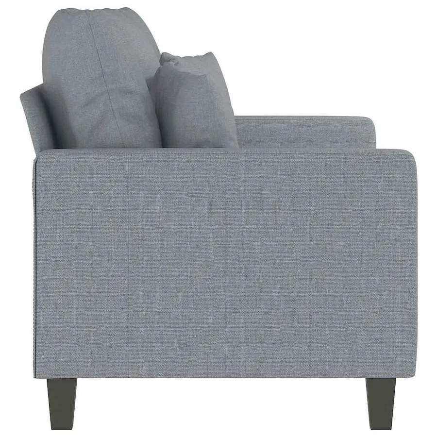 Canapé à 2 places Gris clair 120 cm Tissu - 5