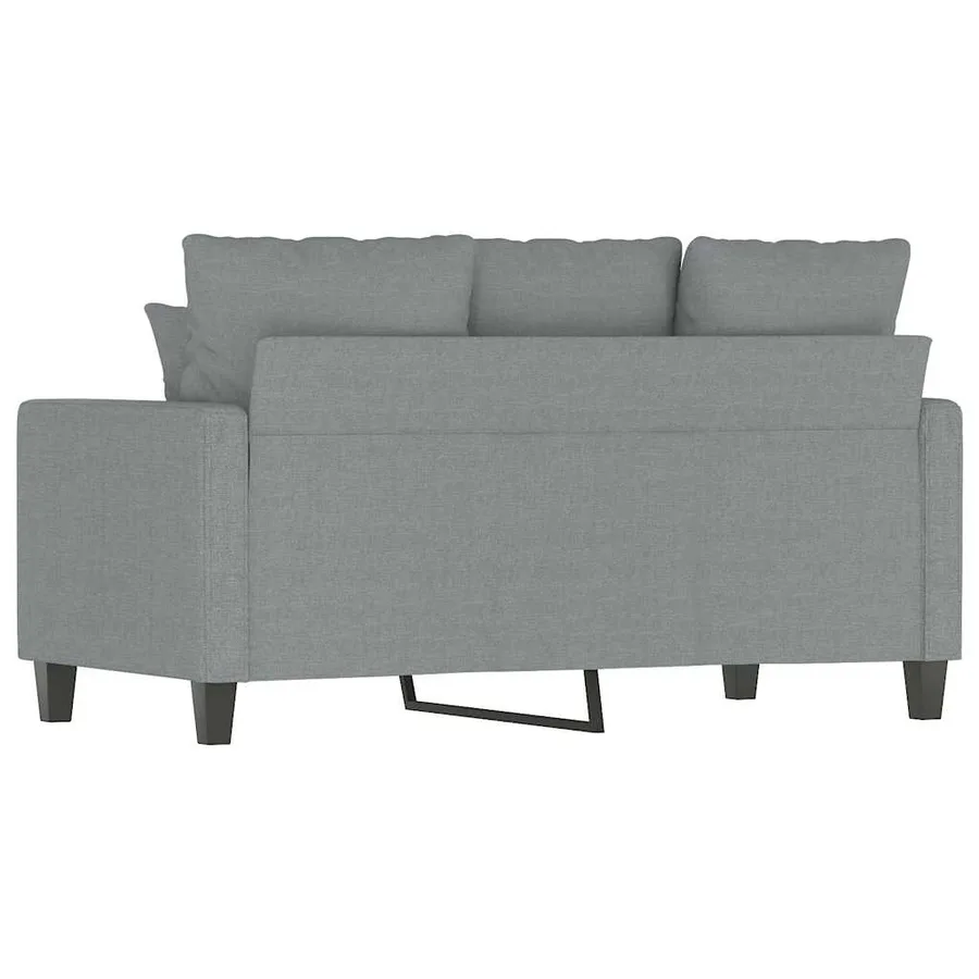 Canapé à 2 places Gris clair 120 cm Tissu - 6