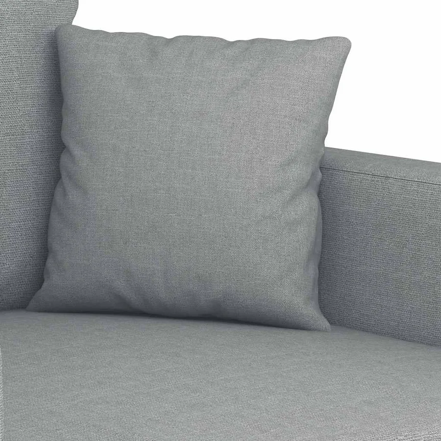 Canapé à 2 places Gris clair 120 cm Tissu - 7