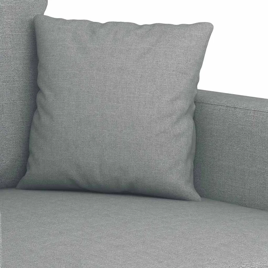Canapé à 2 places Gris clair 140 cm Tissu - 7