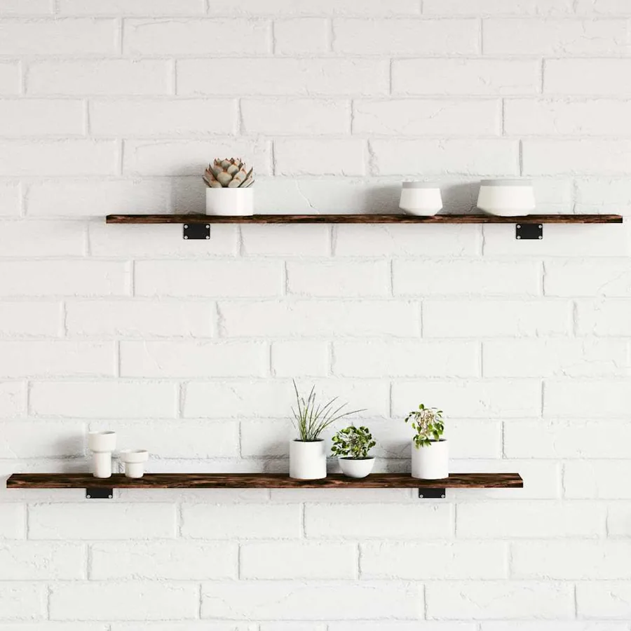 Étagères murales 4pcs chêne fumé 100x10x1,5cm bois d'ingénierie