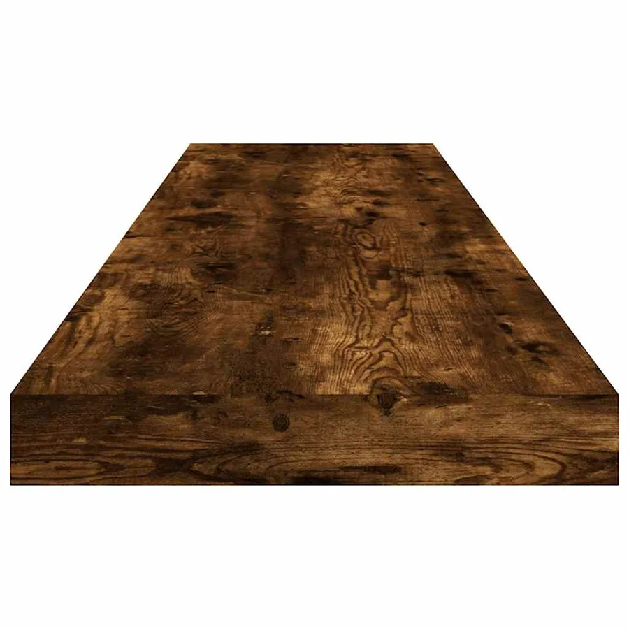 Étagères murales 4pcs chêne fumé 100x10x1,5cm bois d'ingénierie - 5