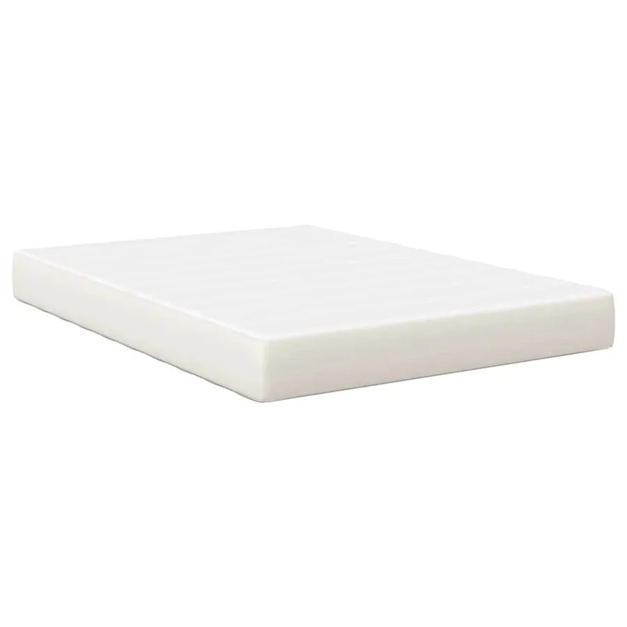 Matelas de Lit avec matelas Crème 140 x 190 cm tissu - 2