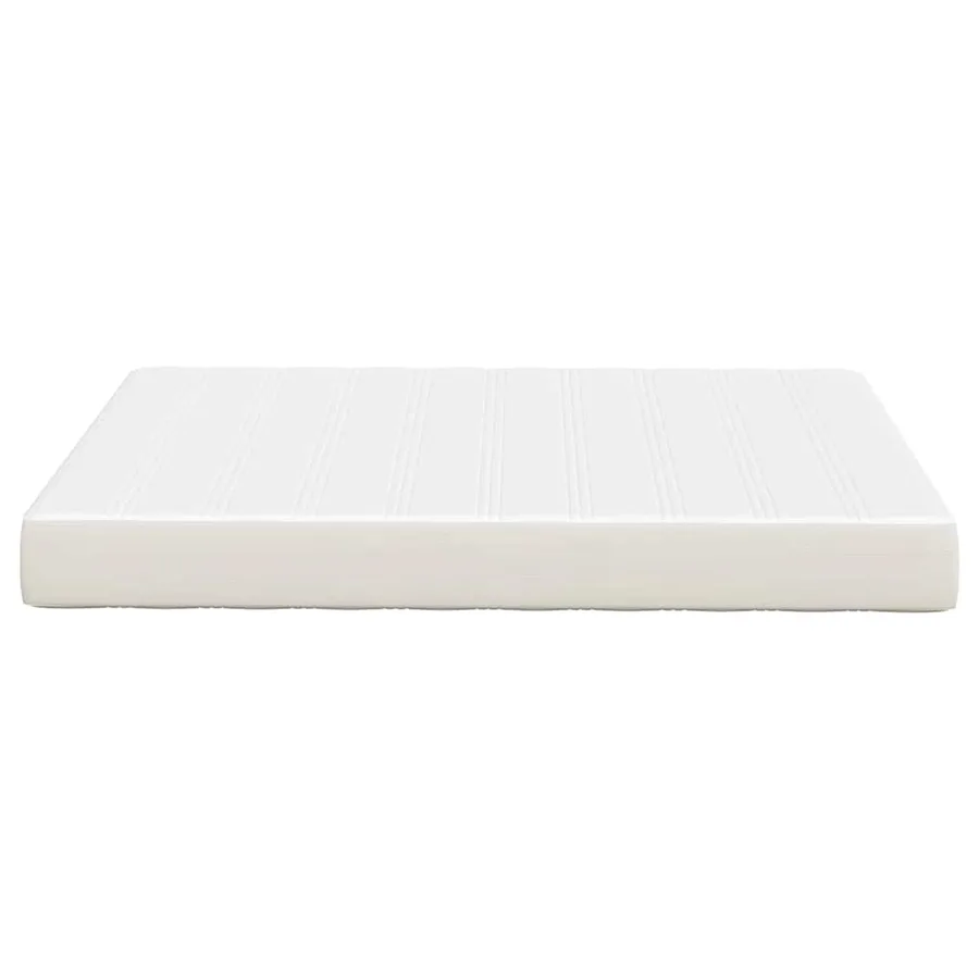 Matelas de Lit avec matelas Crème 140 x 190 cm tissu - 5