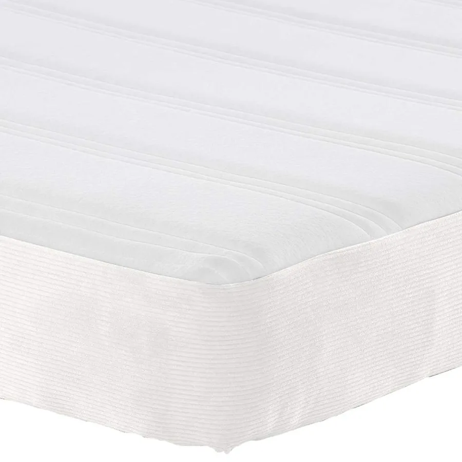 Matelas de Lit avec matelas Crème 140 x 190 cm tissu - 7