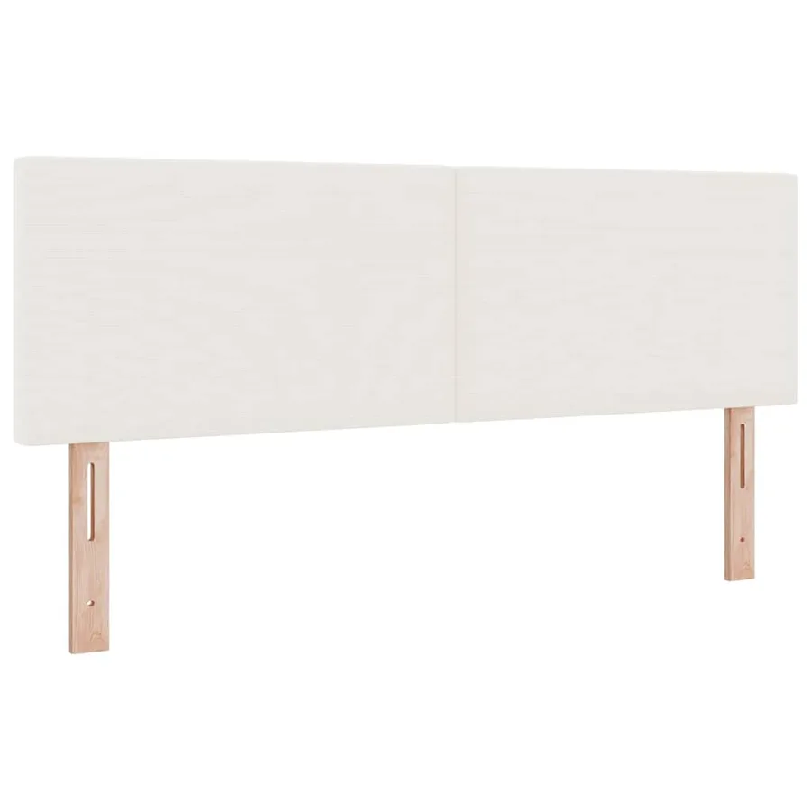 Lit à ressorts avec tête de lit Crème et Blanc 140 x 190 cm - 6