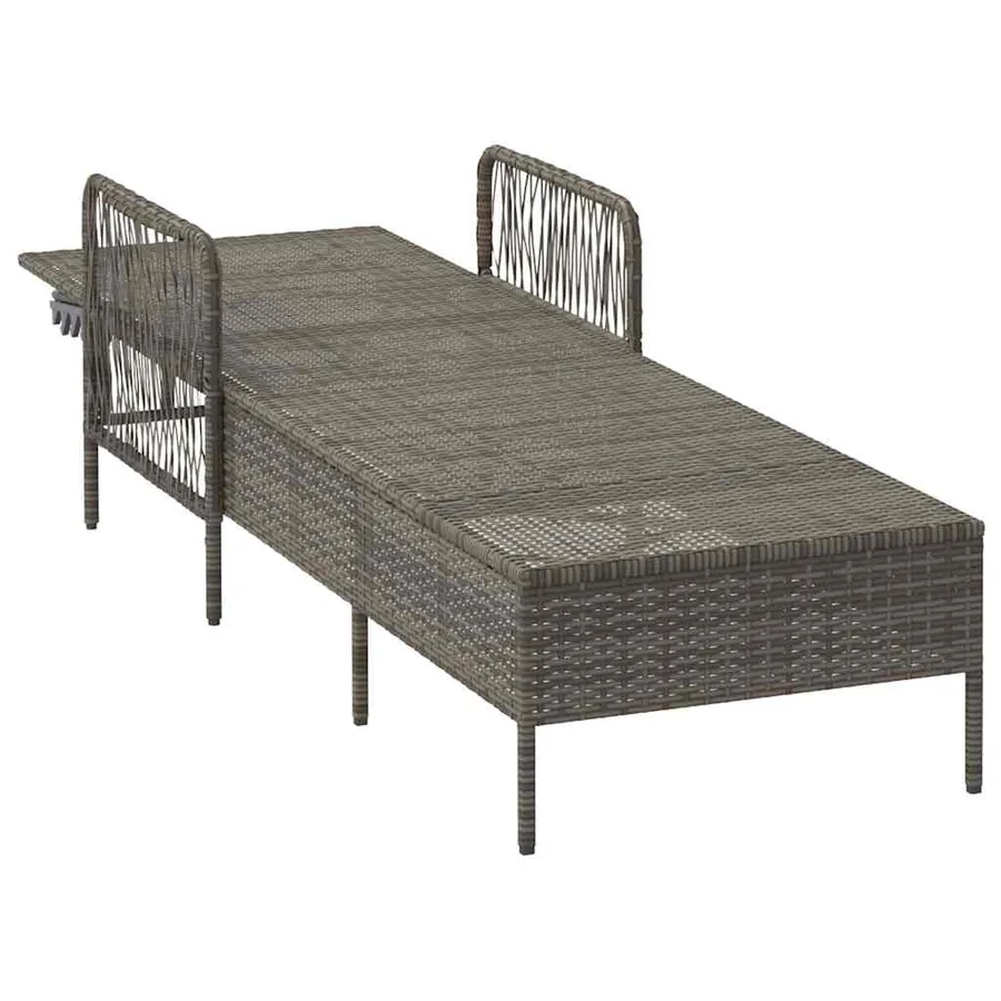 Transat Gris et Gris foncé 200 x 55 x 92 cm polyrotin - 5