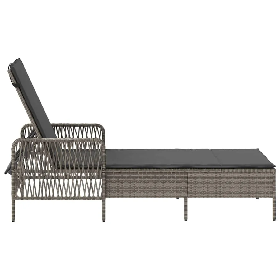 Transat Gris et Gris foncé 200 x 55 x 92 cm polyrotin - 7