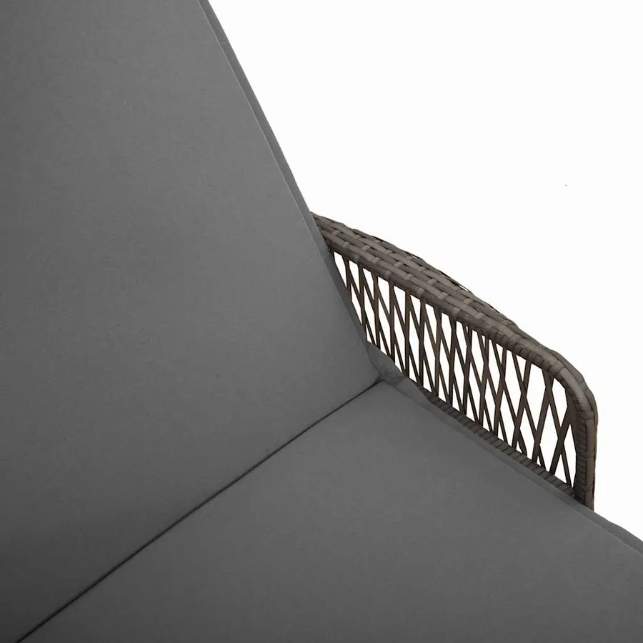 Transat Gris et Gris foncé 200 x 55 x 92 cm polyrotin - 9