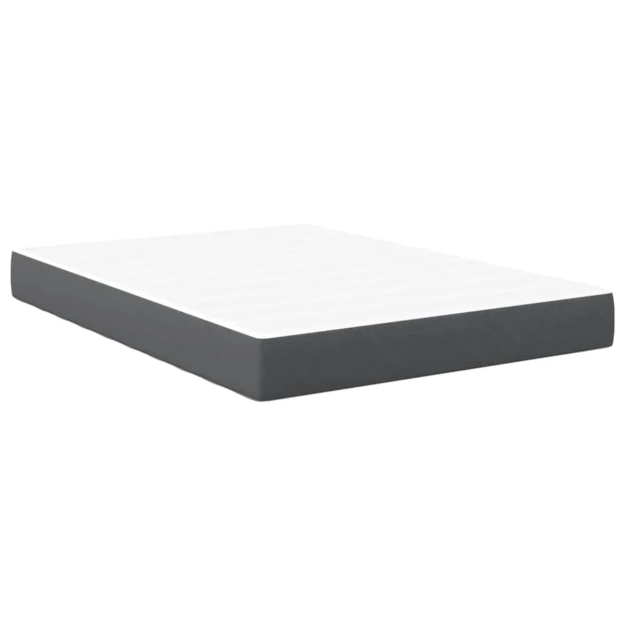 Matelas de Lit avec matelas Gris 160 x 200 cm tissu - 2
