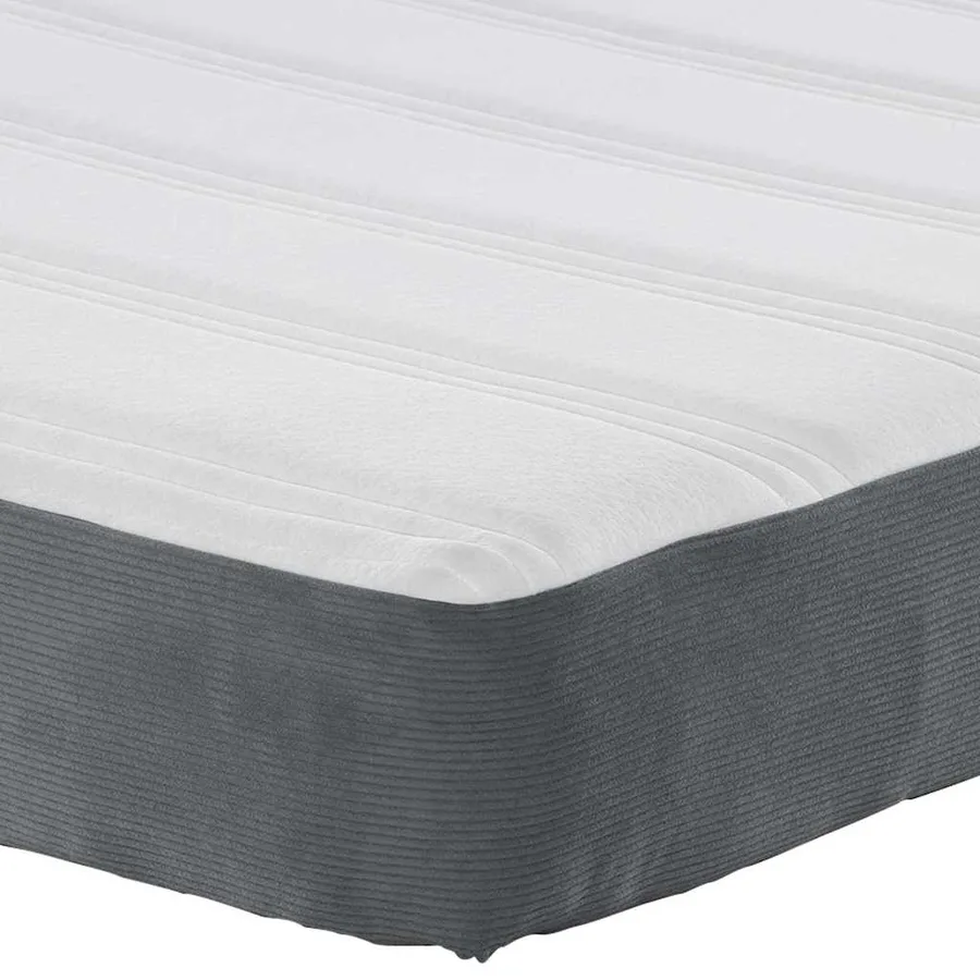 Matelas de Lit avec matelas Gris 160 x 200 cm tissu - 7