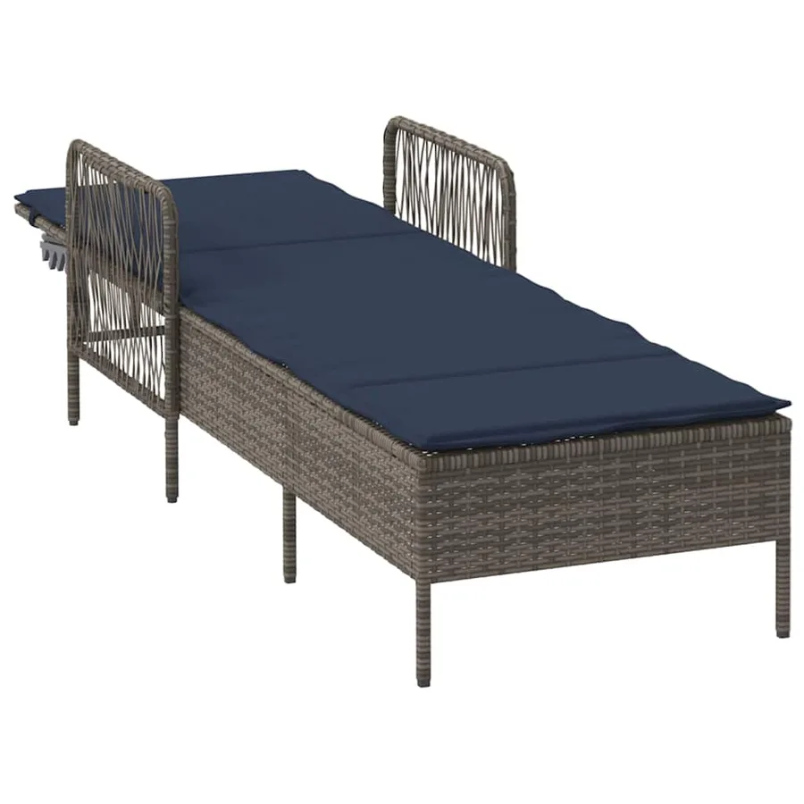 Transat Gris et bleu marine 200 x 55 x 92 cm polyrotin - 4