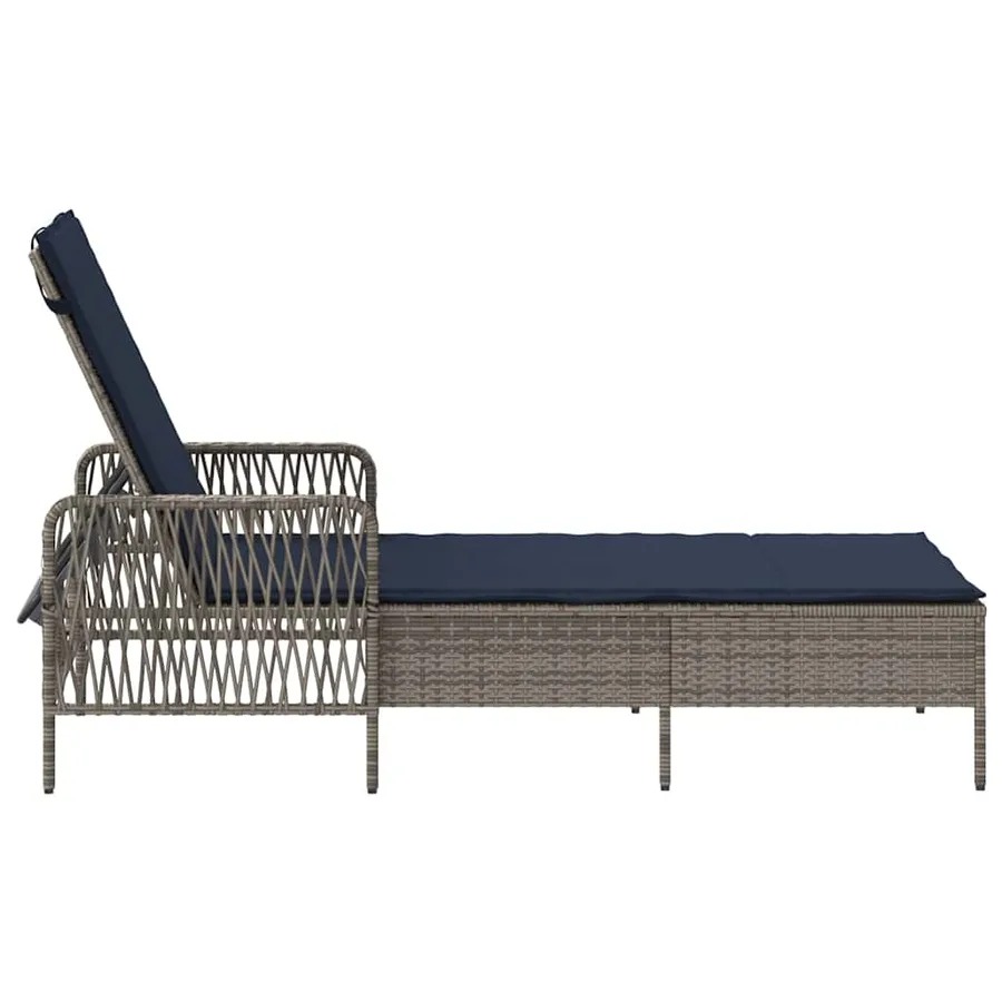 Transat Gris et bleu marine 200 x 55 x 92 cm polyrotin - 7