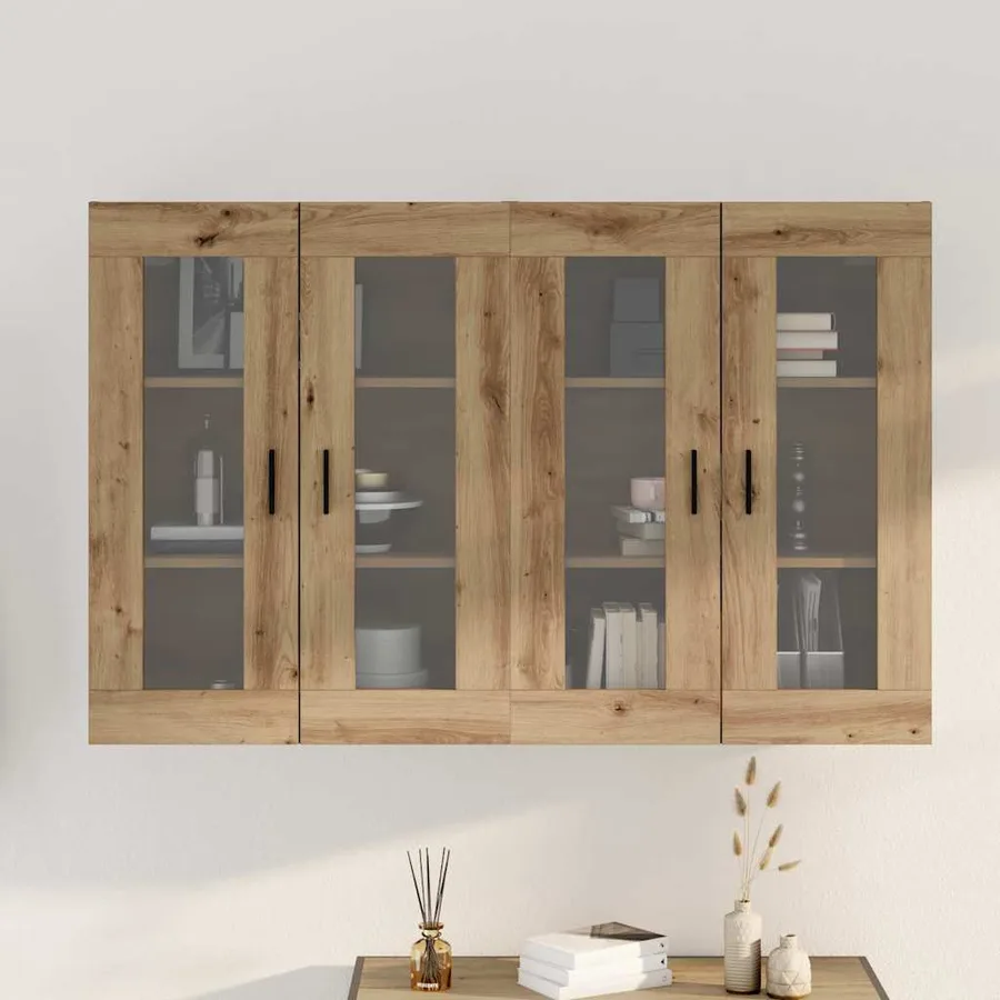 Armoires Murailles 2 pcs chêne artisanal 69,5 x 34 x 90 cm - 4