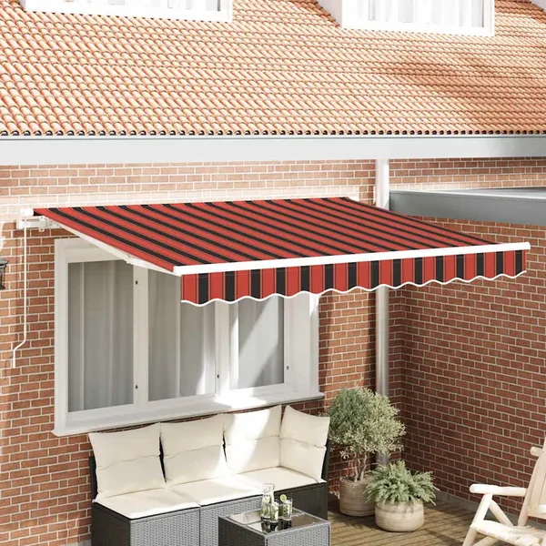 Toile de rechange pour auvent Orange et marron 3,5 x 2 m