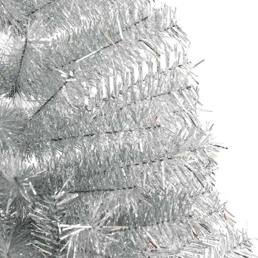 Sapin de Noël artificiel pré-éclairé Argent 210 cm PET - 15