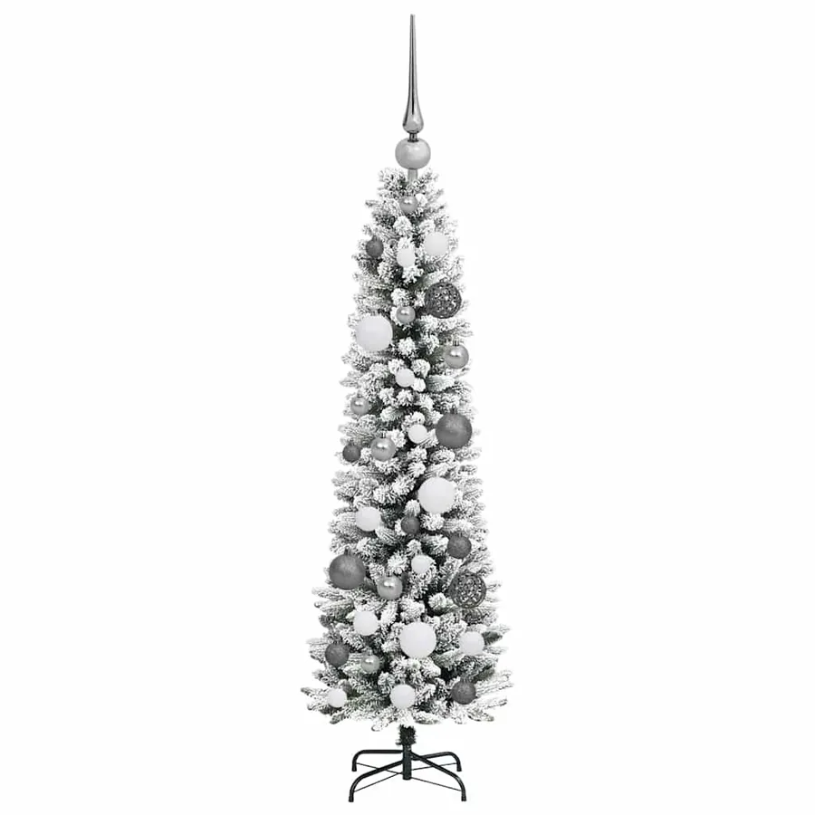 Sapin de Noël artificiel Blanc 120 cm PVC, métal et plastique - 5