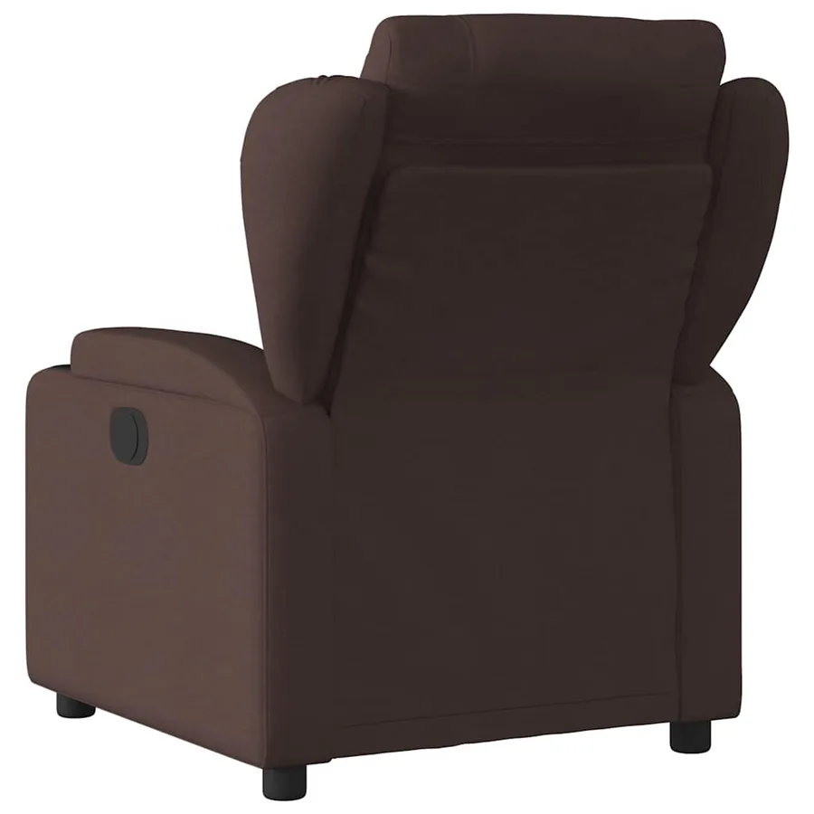 Fauteuil inclinable Marron foncé Tissu - 3