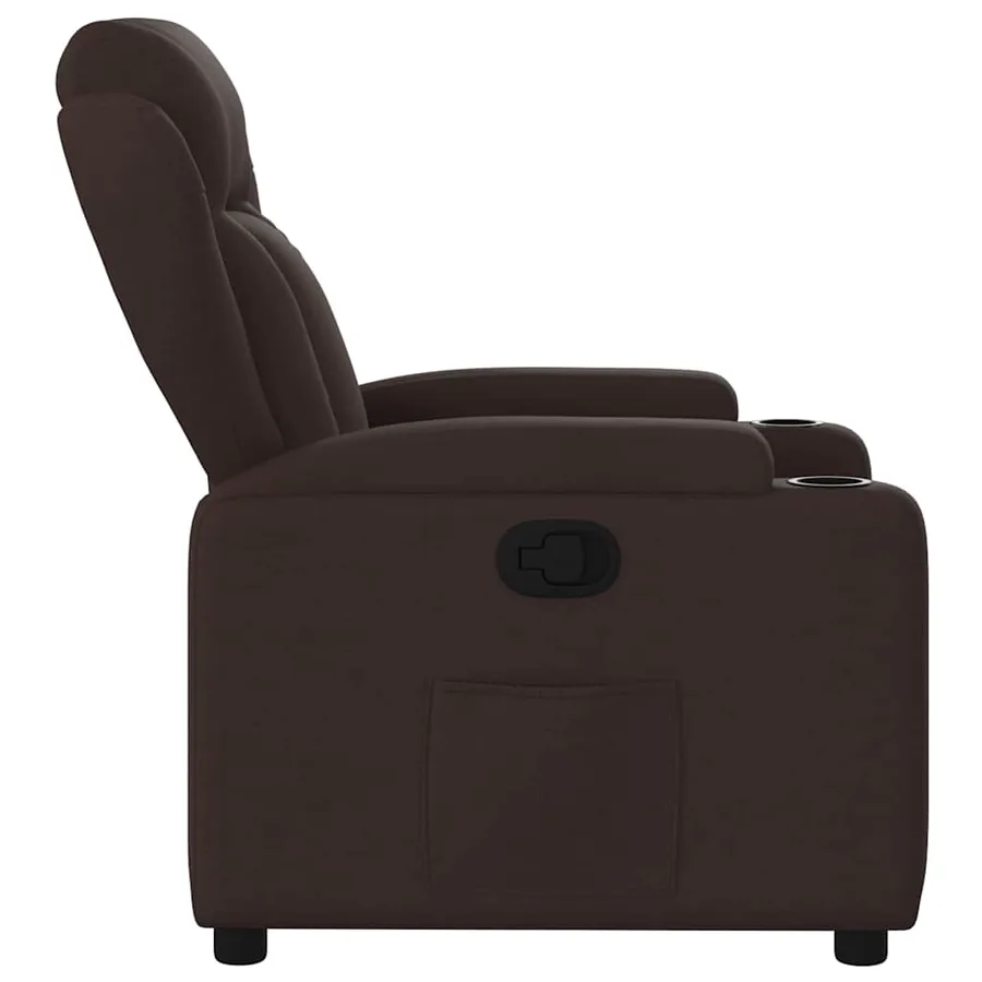 Fauteuil inclinable Marron foncé Tissu - 7