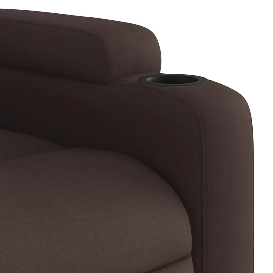 Fauteuil inclinable Marron foncé Tissu - 8
