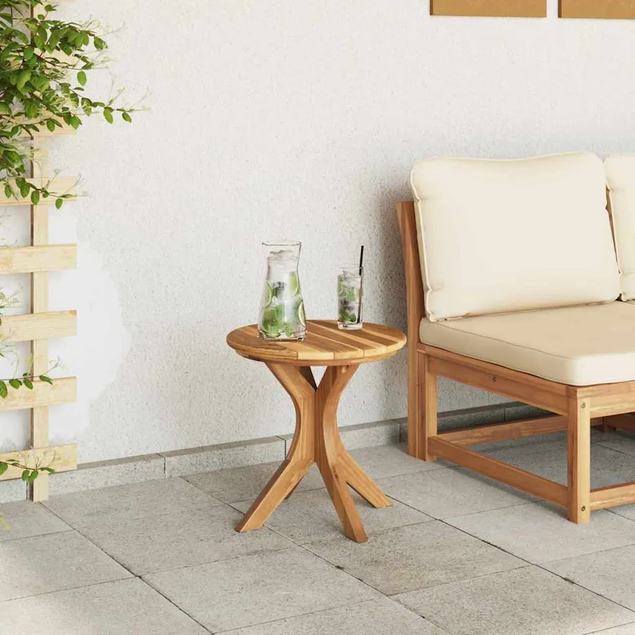 Table d'appoint Marron 40 x 40 x 41 cm Bois de teck massif - 4