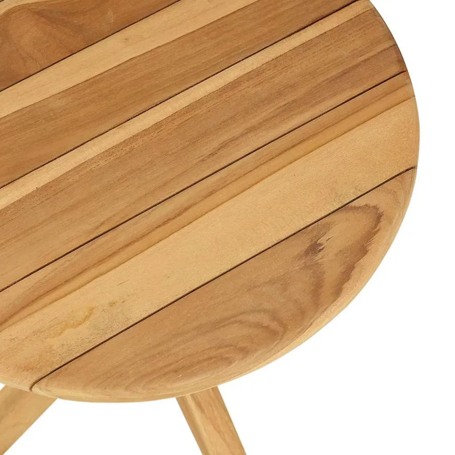 Table d'appoint Marron 40 x 40 x 41 cm Bois de teck massif - 6