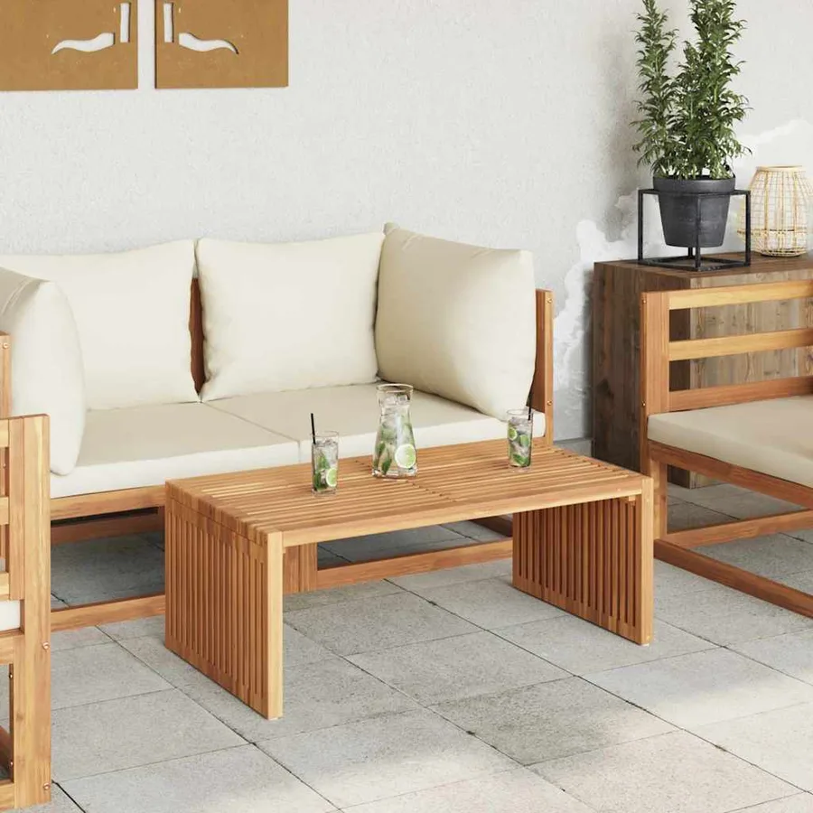 Table d'appoint de jardin Marron 90 x 50 x 36 cm - 4