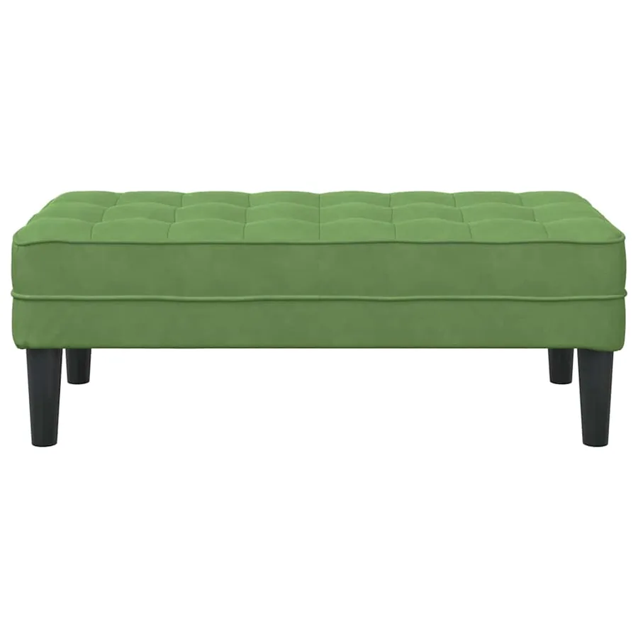 banc avec coussin Vert clair 113 x 57 x 39 cm Velours - 4