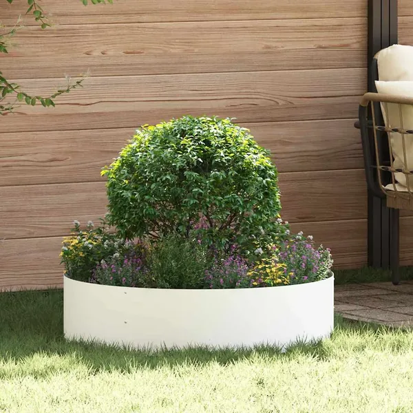 Anneau de jardinière 5 pc Blanc 80 x 80 x 20 cm