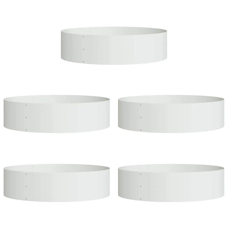Anneau de jardinière 5 pc Blanc 80 x 80 x 20 cm - 2