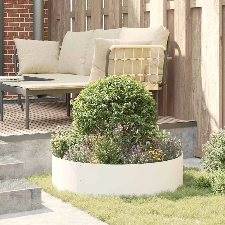 Anneau de jardinière 5 pc Blanc 80 x 80 x 20 cm - 4