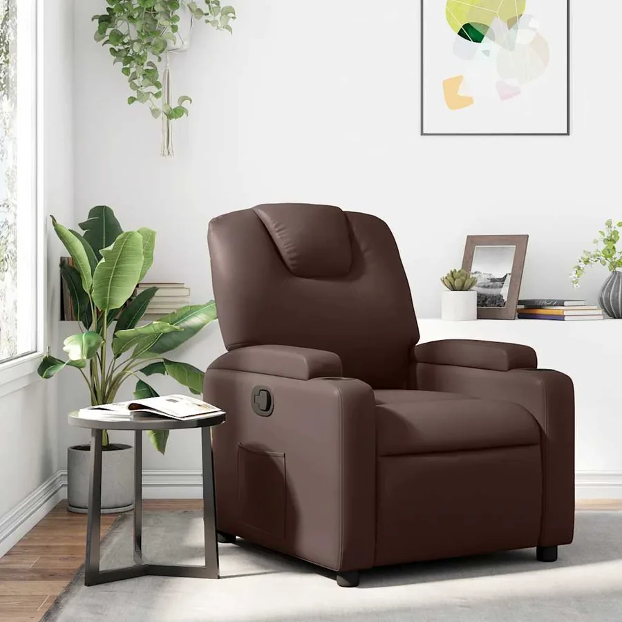 Fauteuil inclinable Marron Similicuir