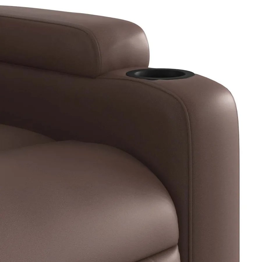 Fauteuil inclinable Marron Similicuir - 8