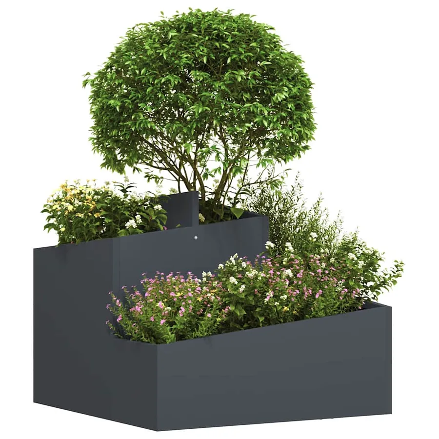 Cache-pot de jardin Anthracite 60 x 60 x 50 cm - 3