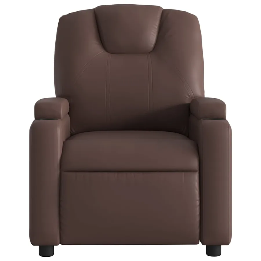 Fauteuil de massage inclinable Marron Similicuir - 4