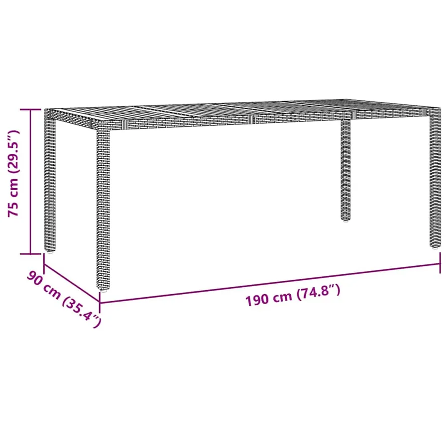 Ensemble de salle à manger pour jardin 9 pcs Gris polyrotin - 11
