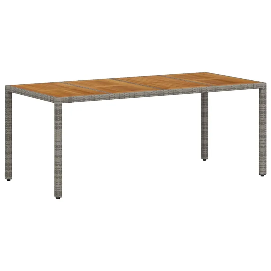 Ensemble de salle à manger pour jardin 9 pcs Gris polyrotin - 5