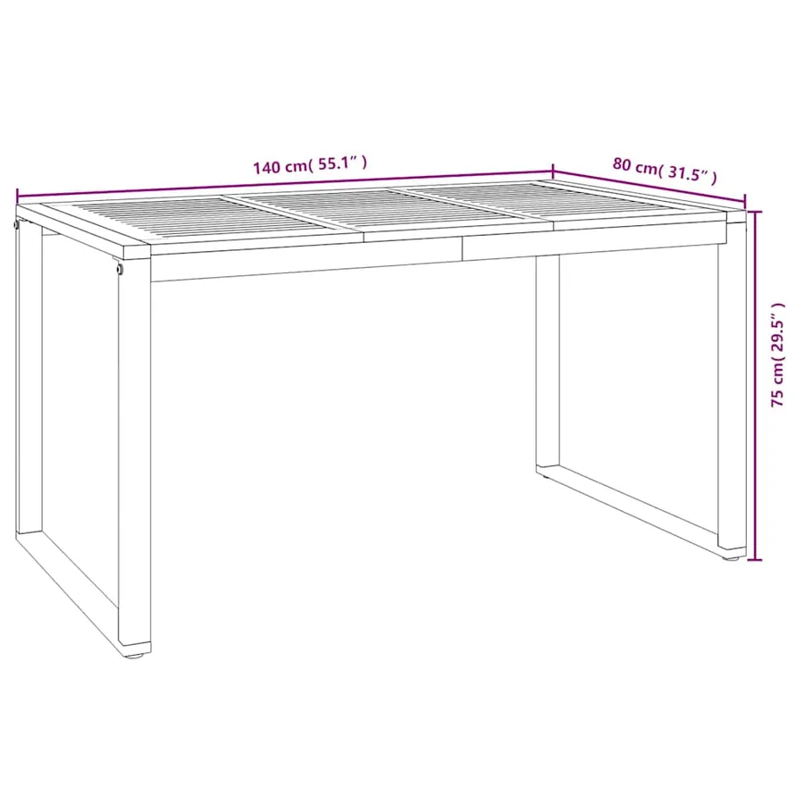 Ensemble de salle à manger pour jardin 5 pcs Noir et Marron - 11