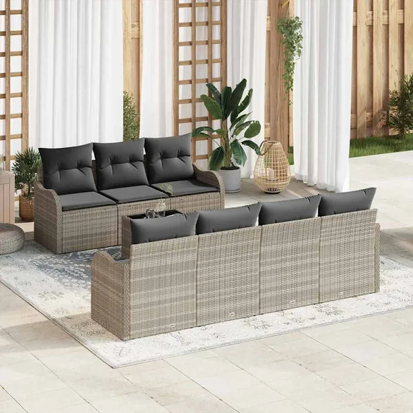 Ensemble de canapé de jardin Gris clair 55 x 55 x 37 cm