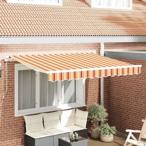 Toile de rechange pour auvent Jaune et Orange 3 x 2 m Polyester